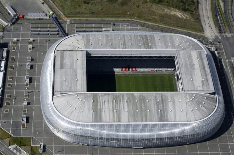 Das EM-Fussballstadion von Lille "Pierre-Mauroy stadium". / AFP PHOTO / EUROLUFTBILD / Robert Grahn