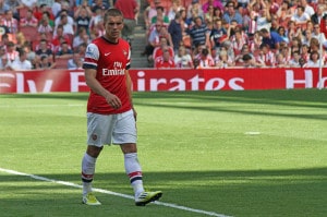 Podolski wird bald wieder zurück im Trikot des FC Arsenal erwartet