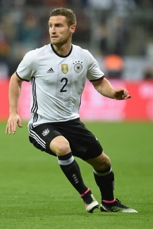DFB-Defensivspieler Shkodra Mustafi beim Freundschaftsspiel Deutschand gegen Italien am 29.März.2016, 2016. / AFP / CHRISTOF STACHE