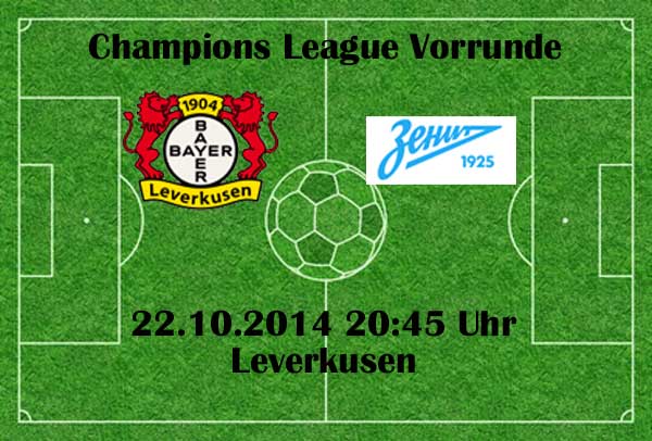 ZDF live: Champions League heute Bayer Leverkusen - St. Petersburg