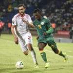 Tunesien gegen Senegal im Rahmen der Afrikameisterschaft. Photo: AFP.