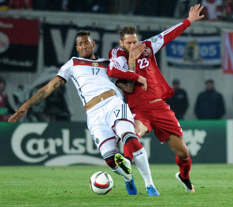 Jerome Boateng macht ein starkes Spiel gegen Georgien (Foto AFP