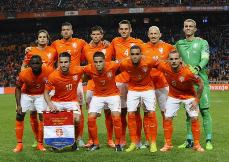 Die Elftal am 16.November 2014 in Amsterdam. AFP PHOTO / JOHN THYS