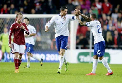 Portugal's Cristiano Ronaldo trifft bei der WM 2018 (AFP PHOTO / SCANPIX DENMARK / LISELOTTE SABROE/)