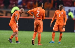 Große Enttäuschung bei den Niederlanden nach der verpassten EM-Qualifikation 2016. Auch in der Weltrangliste ist man aktuell (Juli 2017) nur noch Mittelmaß. AFP PHOTO/Emmanuel Dunand
