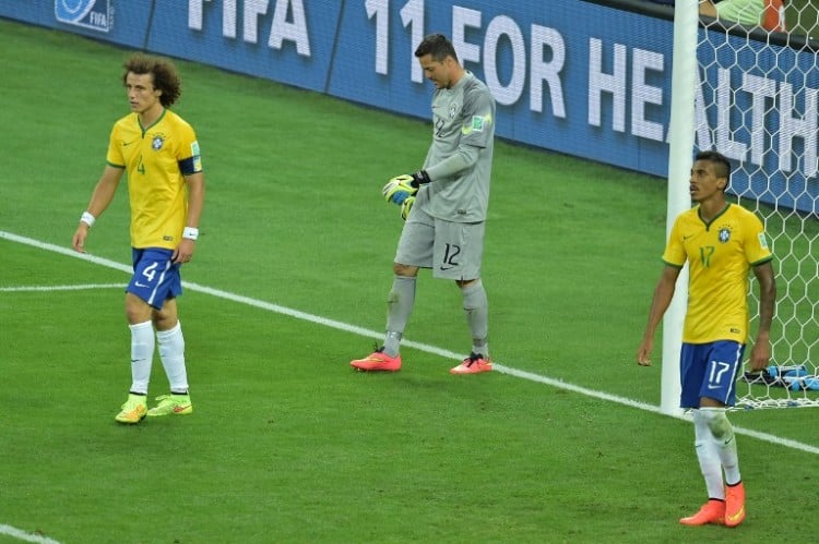 1:7 verliert Brasilien im WM 2014 Halbfinale. AFP PHOTO / GABRIEL BOUYS