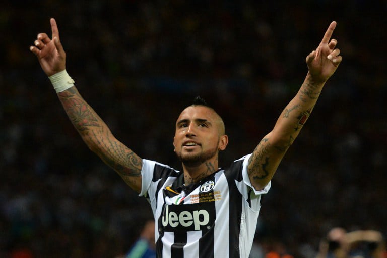 Mittelfeldspieler Arturo Vidal aus Chile, in Diensten bei Juventus beim CL-Finale in Berlin am 6.Juni 2015. AFP PHOTO / OLIVER LANG