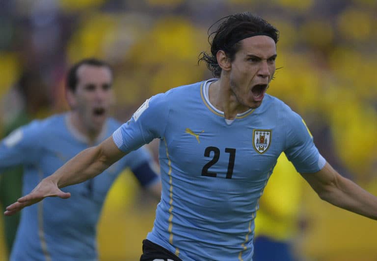 Uruguay's Edinson Cavani bei der Qualifikation zum 2018 FIFA World Cup South American Qualifiers am 12.November 2015. AFP PHOTO / RODRIGO BUENDIA / AFP / RODRIGO BUENDIA