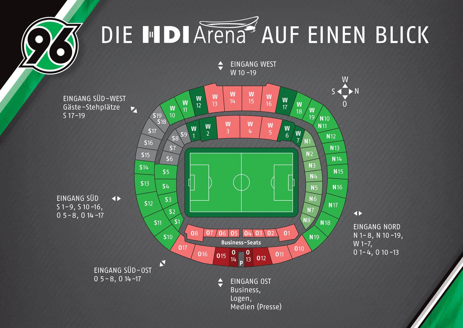 Stadionplan Hannover 96