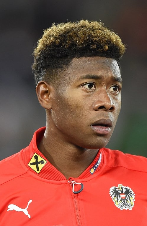 Österreichs Star David Alaba ist nicht zum Lachen zumute. Sein Team ist nicht mehr in den Top 50 der Weltrangliste und verpasst wahrscheinlich die WM-Quali. AFP PHOTO / JOE KLAMAR / AFP / JOE KLAMAR