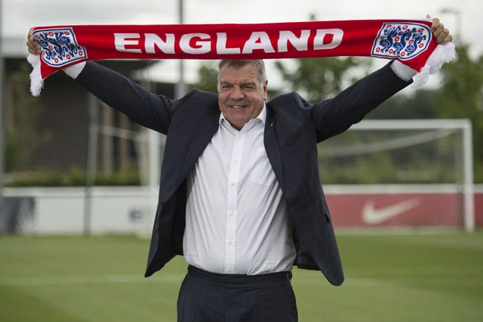 Englands Ex-Trainer Sam Allardyce hält wohl den Rekord für die kürzeste Amtszeit. Nur ein Pflichtspiel lang war er Trainer der englischen Nationalmannschaft.(Foto AFP)