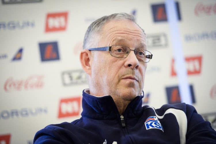 Lars Lagerback: Nationaltrainer von Island. AFP PHOTO / BELGA PHOTO / LAURIE DIEFFEMBACQ