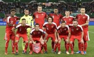 Das österreichische Team bei der EM 2016