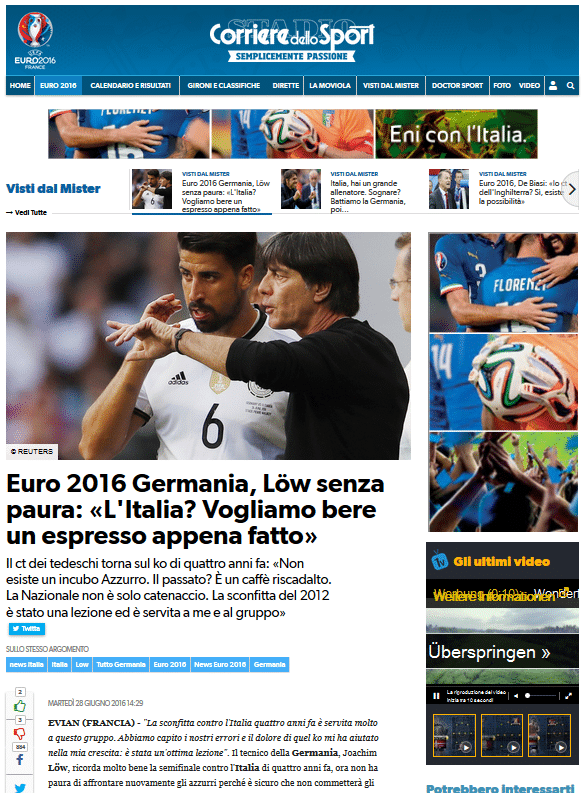 Pressespiegel zum EM-Viertelfinale Deutschland - Italien