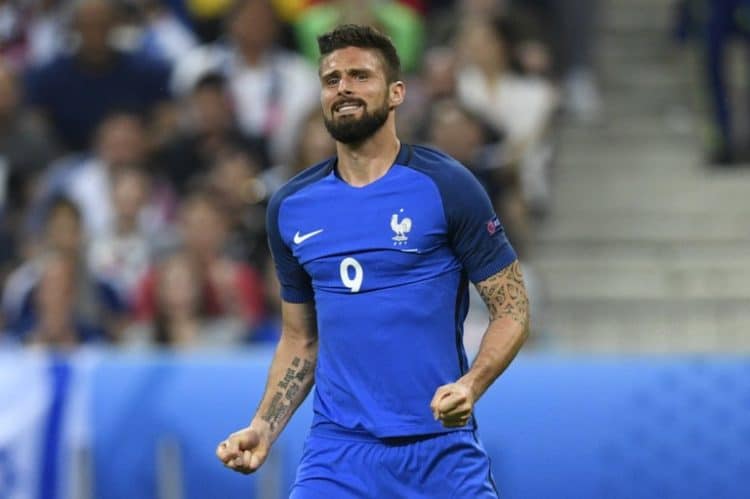 Olivier Giroud, der französische Torschütze / AFP PHOTO / MARTIN BUREAU