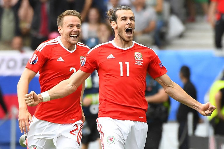 Gareth Bale mit Wales heute im EM-Viertelfinale gegen Belgien