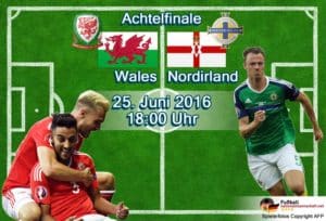 Im EM-Achtelfinale spielen heute Wales und Nordirland gegeneinander