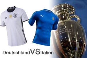 Em Trikots heute Abend: weißes Deutschland Trikot gegen Italien