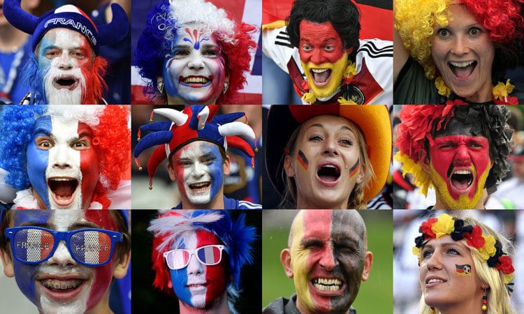 Fußballfans Deutschland und Frankreich (AFP PHOTO)