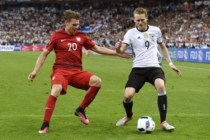 Schürrle im EM-2016 Spiel gegen Polen. / AFP PHOTO / MIGUEL MEDINA