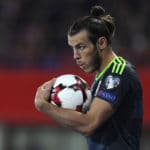 Gareth Bale aus Wales - heute im Einsatz gegen Georgien / AFP PHOTO / JOE KLAMAR