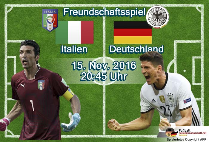 Landerspiel Italien Gegen Deutschland Am 15 11 16