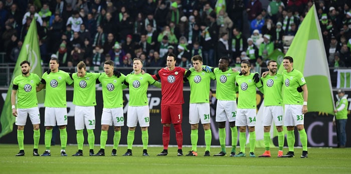 Wolfsburg heute gegen RB Salzburg (Foto AFP)