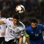 Mario Gomez gehörte ebenfalls zu den Torschützen beim Sieg gegen Aserbaidschan. PHOTO AFP.