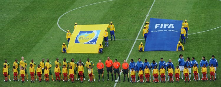 Südafrika und der Irak bestreiten das Eröffungsspiel des Confed Cup 2009 in Südafrika am 14.Juni 2009. AFP PHOTO / VINCENZO PINTO