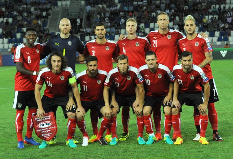 Österreich steht am 6. Spieltag der Gruppe D bereits mit dem Rücken zur Wand. Alles andere als ein Sieg könnte die Hoffnungen auf eine Teilnahme an der WM 2018 bereits frühzeitig zerschlagen. Photo: AFP.