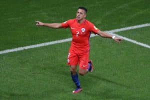 Alex Sanchez zum 1:0 gegen Deutschland beim Confed Cup 2017 (Foto AFP)