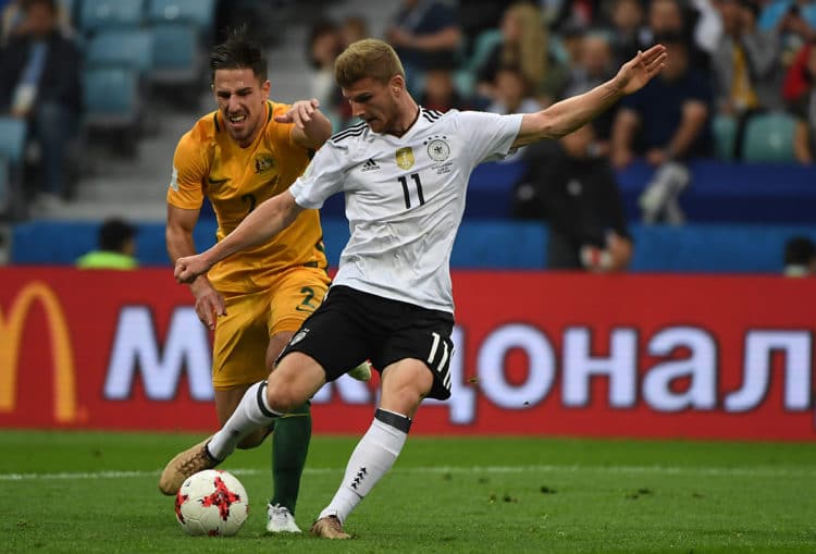 Timo Werner beim Confed-Cup Spiel Deutschland - Australien am 19.06.2017. Kann er gegen Chile entscheidende Akzente setzen?. Photo: AFP.