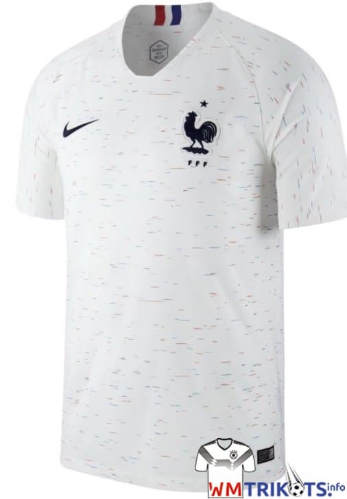 Das neue Auswärtstrikot Frankreichs für die WM 2018. Photo: Nike.