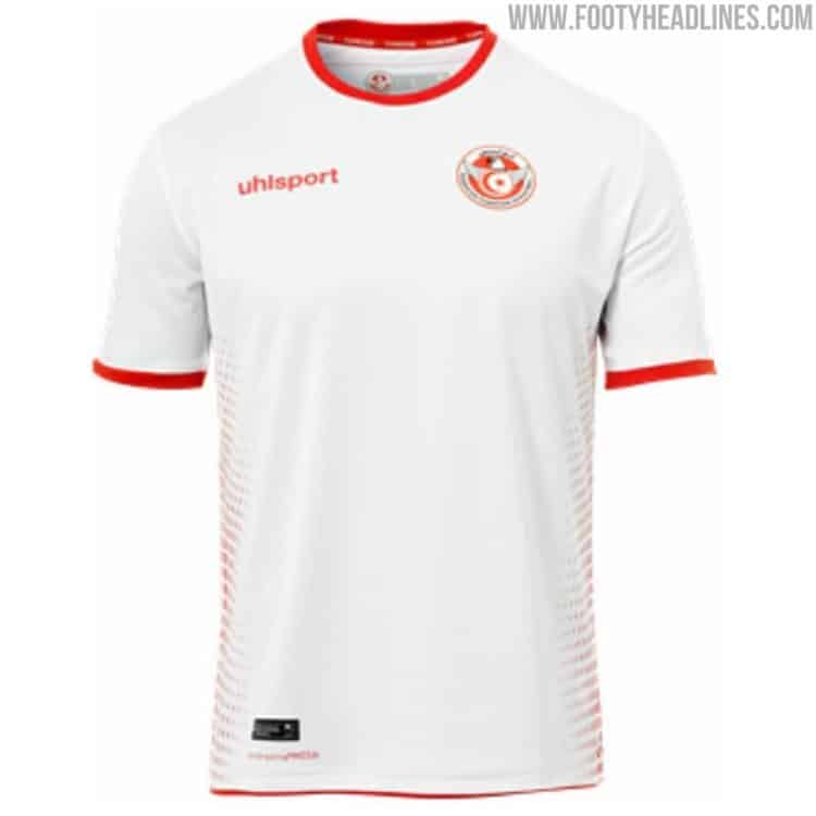 Tunesiens WM 2018 Heimtrikot von Uhlsport. Photo: Footyheadlines.