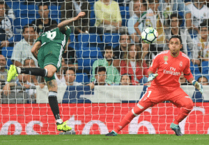 Costa Ricas Torwart Keylor Navas im Trikot seines Vereins Real Madrid. Photo: AFP.