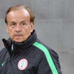 Nigerias deutscher Trainer Gernot Rohr. Photo: AFP.