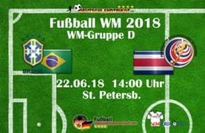 Fußball heute um 14 Uhr: Brasilien gegen Costa Rica