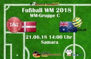 Fußball heute Dänemark gegen Australien in der WM Gruppe C