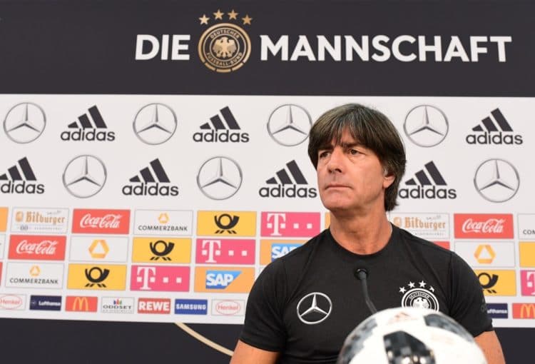 Bundestrainer Jogi Löw bei der Pressekonferenz / AFP PHOTO / MIGUEL MEDINA