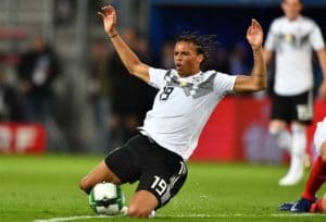 Leroy Sané mit der Nummer 19 beim Länderspiel gegehn Österreich - auch er konnte die 1:2 Niederlage nicht verhindern. / AFP PHOTO / Joe KLAMAR