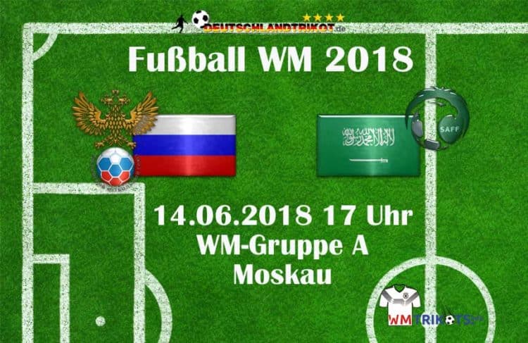 Das WM Eröffnungsspiel 2018 zwischen Russland und Saudi Arabien.