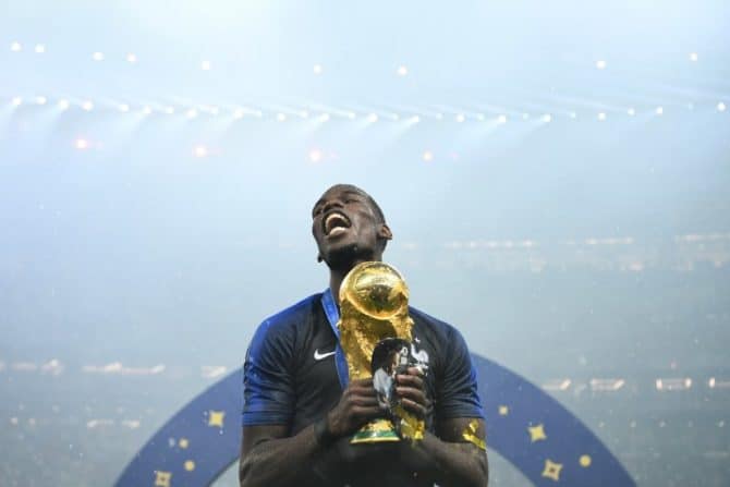 Paul Pogba wird mit Frankreich Weltmeister 2018! / AFP PHOTO / FRANCK FIFE