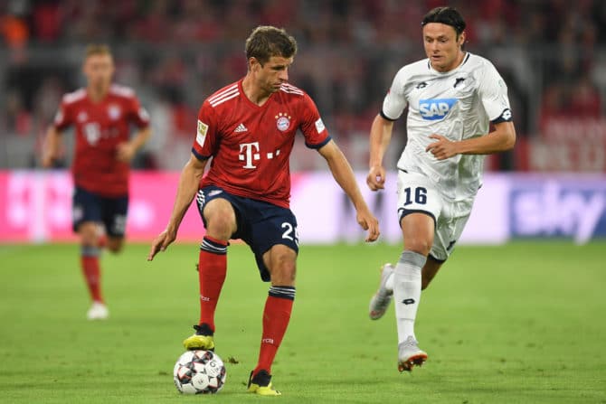 Thomas Müller freut sich auf den Bundesliga-Restart! / AFP PHOTO / Christof STACHE