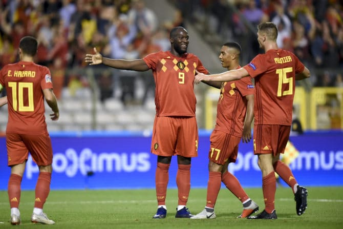 Romelu Lukaku - Star der belgischen Offensive (Photo by JOHN THYS / AFP)