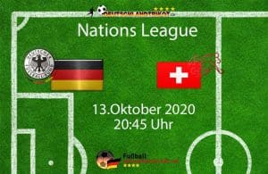 Länderspiel Deutschland gegen die Schweiz am 13.Oktober 2020