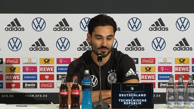 Ilkay Gündogan in der DFB Pressekonferenz