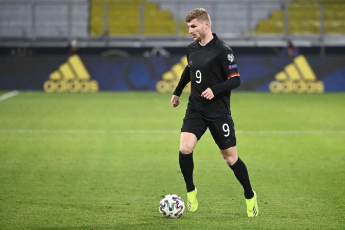 Fußball Länderspiel Deutschland gegen Nordmazedonien heute: Die Startaufstellung – Wer spielt heute? Timo Werner heute wieder im Sturm! (Foto: Ina Fassbender / AFP)