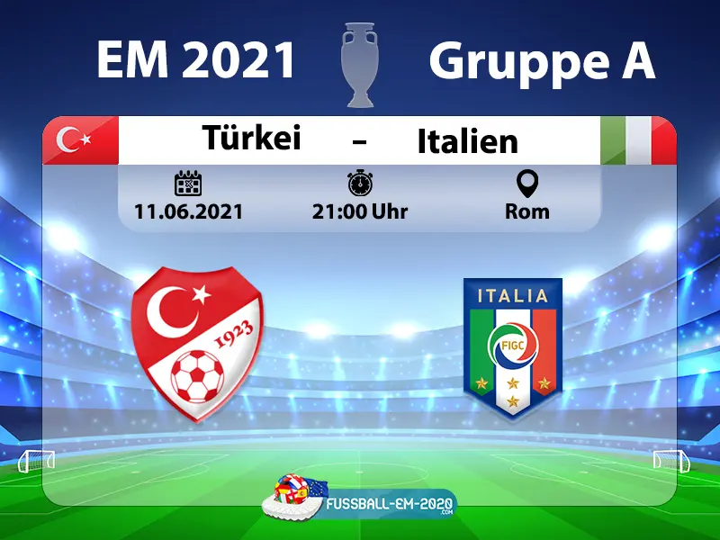 Fußball heute: Das EM-Eröffnungsspiel Italien gegen Türkei
