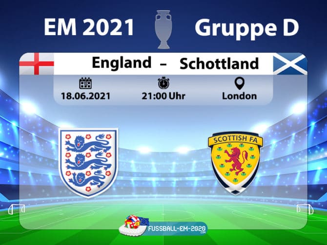 Fußball live um 21 Uhr: England gegen Schottland (Gruppe D)