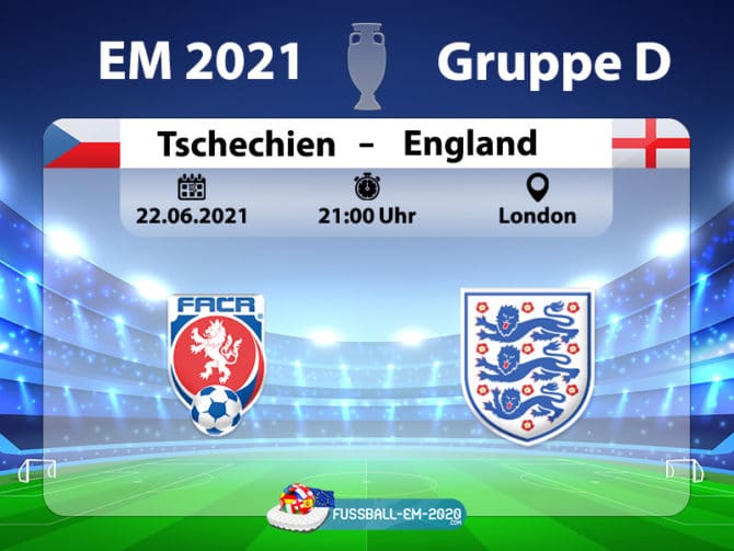 Fußball heute um 21 Uhr: Tschechien gegen England (Gruppe D) live bei der ARD